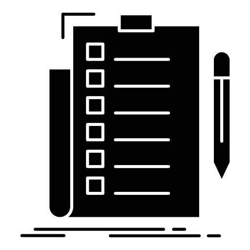 Icon of a clipboard representing tasks, notes, or checklists