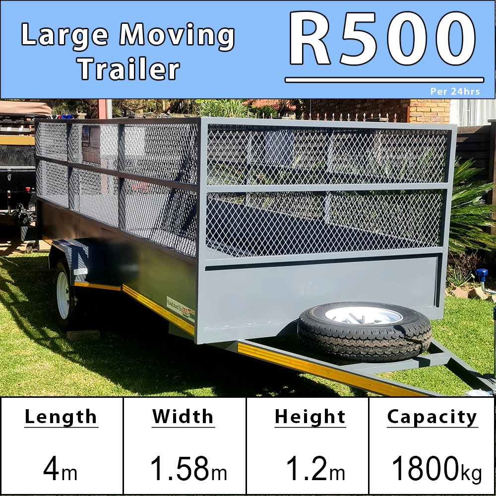 Large high mesh trailer ideal for transporting bulky or tall items